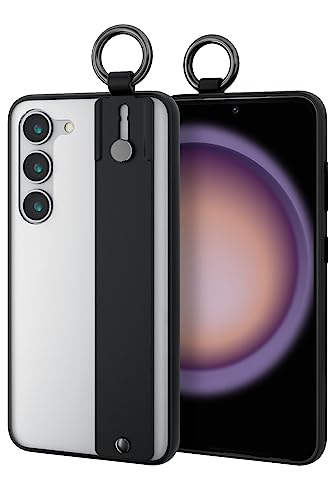 �G���R�� Galaxy S23 (SC-51D / SCG19) �P�[�X �n�C�u���b�h �J�o�[ �ϏՌ� �Ռ��z�� �X���� �J��������ی� �����O�t �n���h�o���h�t �u���b�N PM-G231HVHBBK