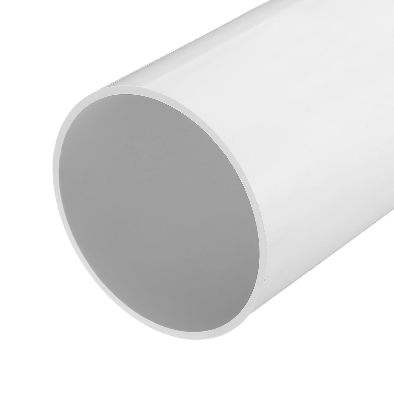 sourcing map Tubo rígido de PVC de 5,5 pulgadas, tubo redondo de 131,4 mm de diámetro interior de 140 mm de diámetro exterior de 35 cm de longitud, color blanco de alto impacto para tubería de agua,