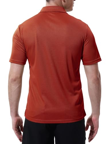 Image of Rdruko Men's Polo Shirts Short Sleeve Quick Dry Outdoor Golf Sports Shirts with Pocket