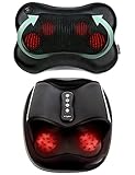 Zyllion ZMA-13 Shiatsu Pillow Massager (Black) and ZMA-31 Shiatsu Foot Massager (Black) Bundle