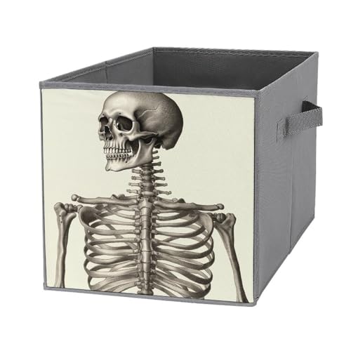 Cubes de rangement pliables imprimés squelette pour optimiser le tri des vêtements - 2