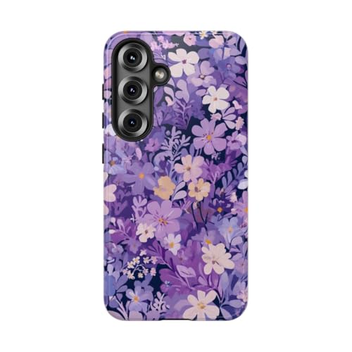Coque Samsung S25 motif floral violet pour illuminer vos tenues au quotidien
