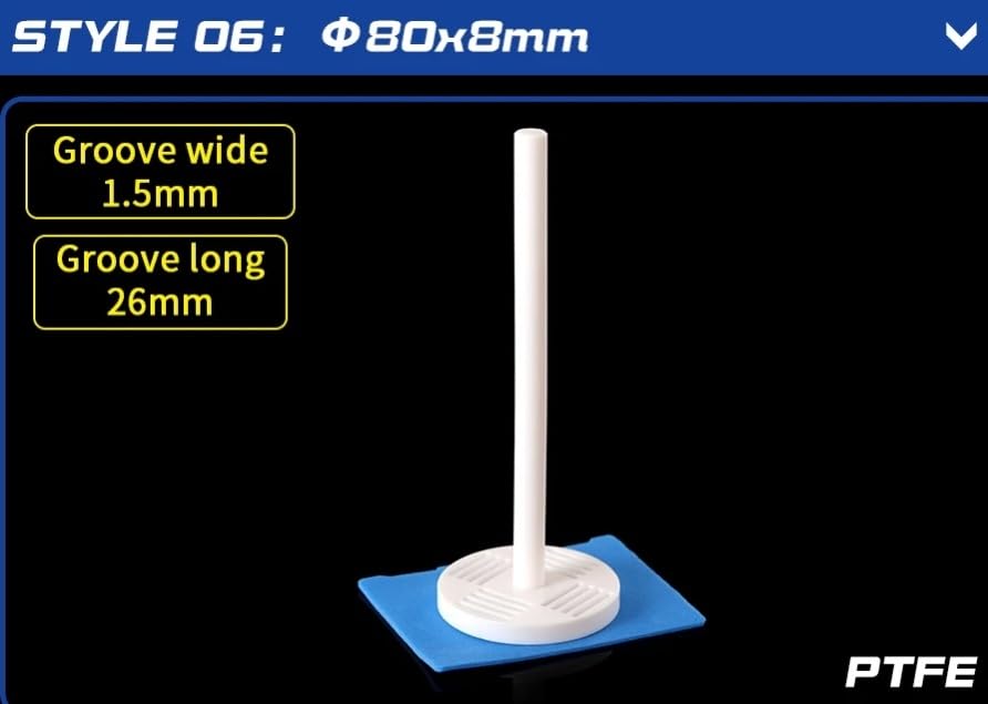 PTFE-Reinigungskorb for leitfähiges ITO/FTO-Glas und Siliziumchips – Präzisions-Reinigungsrahmen – 1 Stück(D80W1.5L26mm)