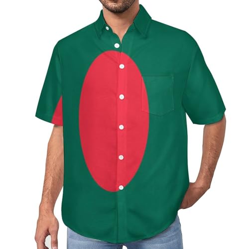 Chemise Homme Manches Courtes drapeau Bangladesh pour vos soirées plage et barbecues d'été
