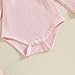Newborn Baby Girls Fall Winter Outfits Cute Ruffle Long Sleeve Ribbed Romper Top Bow Suspender Skirt With Headband (Pink, 0-3 Months)