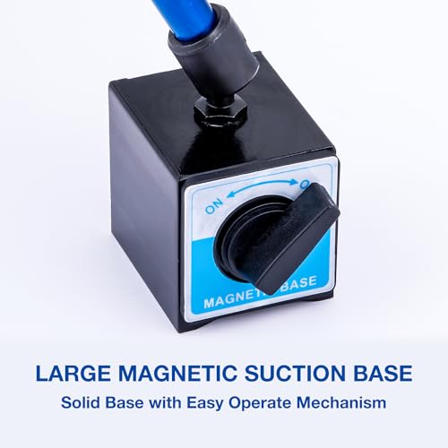 KATSU Messuhr mit Magnetfuß und 22 Stück Anzeigepunkt-Kit, DTI 0–10mm 0.01mmHochpräzisions-Messwerkzeug 401118