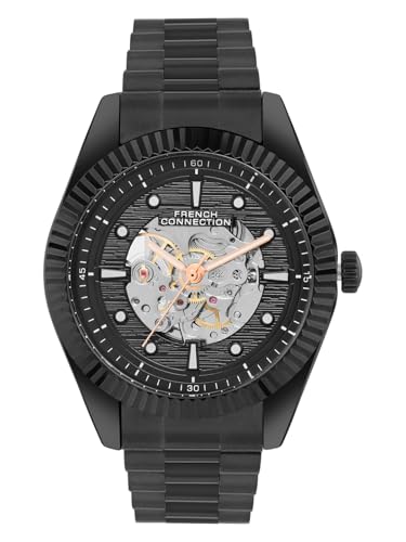 Image of French Connection Automatic Black Dial Men's Watch-FCA12BM