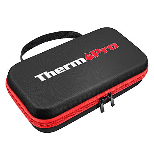 Official ThermoPro Carrying Case for TP-16, TP-16S, TP-17,TP-17H Digital Cooking Food Meat Thermometer, TP98 Storage Bag Shockproof Waterproof Black Travel Protective Case/Box/Organizer