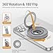 OPSO Magnetic Phone Ring Holder for MagSafe, 360 Degree Rotation Silicone Finger Ring Grip Stand Holder, Adjustable Kickstand, Compatible with iPhone 16 15 14 13 12/Pro/Max, Samsung and All Smartphone