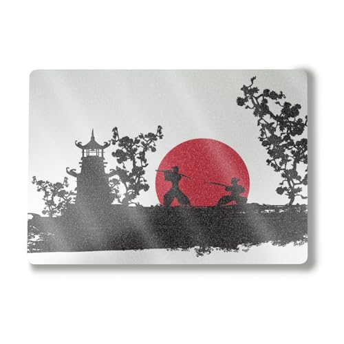Glossy Glitter Laptop Skin Compatible with Alienware M18 R2 (2024) - Nihon Samurai - Premium 3M Vinyl Protective Wrap Decal Cover - Easy to Apply | Crafted in The USA by MightySkins