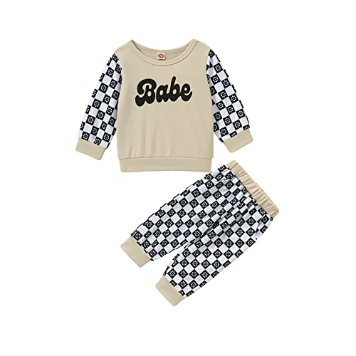 CM C&M WODRO Baby Girls Clothes Toddler Girl Outfits Track Suit Plaid Sportswear