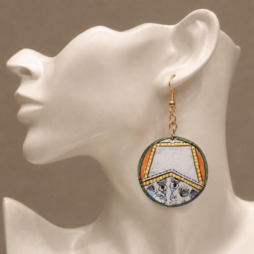 Image of Handcrafted Bohemian & Tribal Earrings for Women - Ethnic Brass, Floral & Festival-Inspired Statement Designs in Drop, Dangle, Hoop & Stud Styles