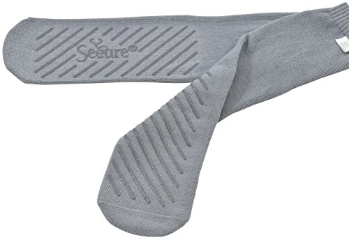 Secure (3 Pack Non Skid Bariatric Slipper Socks, Gray - Grip Tread on Both Sides2