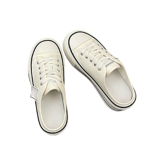 Sneakers Donna,Scarpe da Ginnastica Basse Casual da Donna in Tela con Plateau E Suola Spessa, Allacciatura Frontale, Ideali per Camminare Tutti I Giorni.