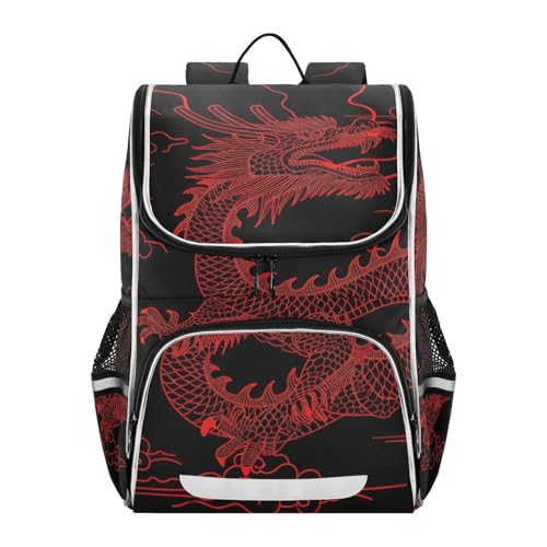 Mochila infantil dragón rojo bolso escolar niño niña y portátil