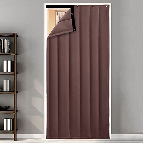 JKGHK Cortina Térmica De Cuero De PU, Cortina De Puerta con Aislamiento De Invierno, Aislante Térmico para Puerta, para Cocina Casera/Sala De Estar/Puertas Interiores/Exteriores Cover