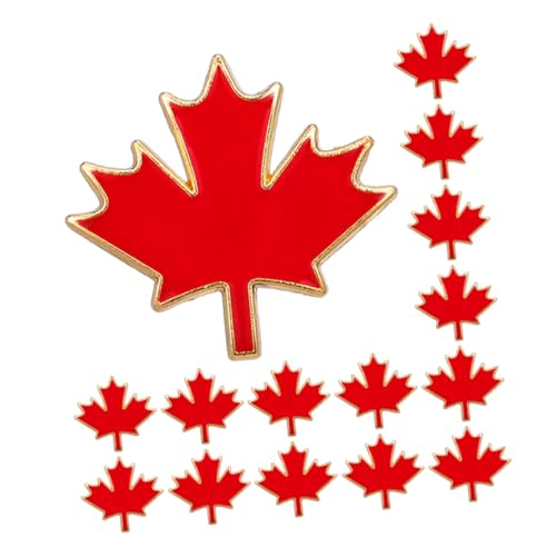 Feuille d'érable bijoux broches Thanksgiving en métal rouge pour femmes