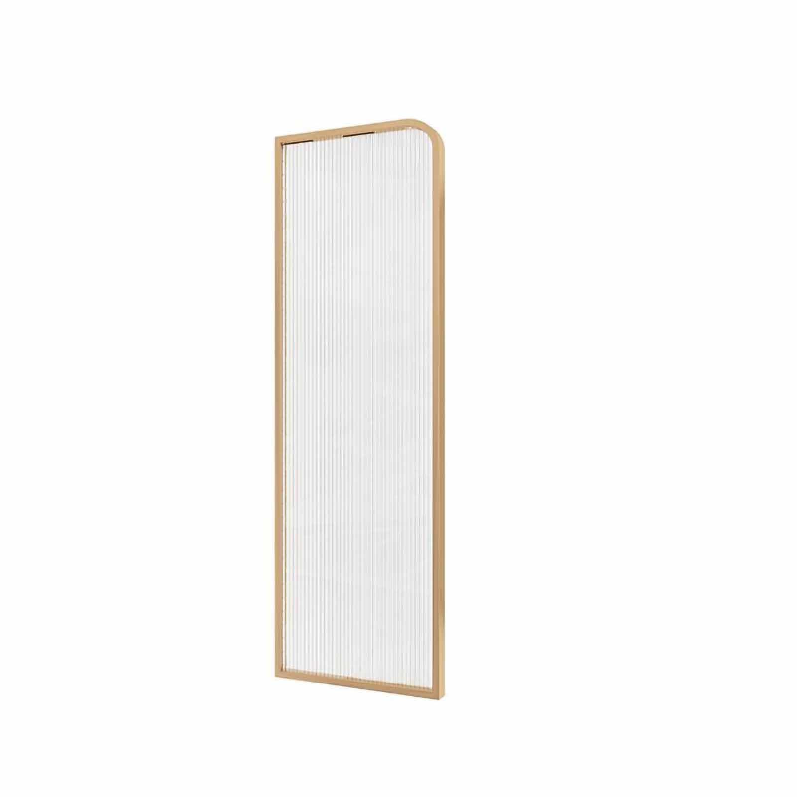 Cloison d'urinoir design en verre et cadre inox brossé 120cm