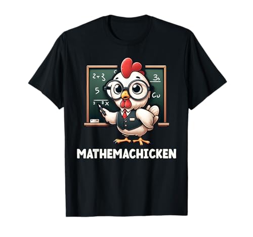 Funny Math Teacher Chicken Mathemachicken Pun T-Shirt