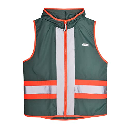 gofluo. Darkjoy Gilet réfléchissant - Gilet de sécurité - Gilet réfléchissant - Visible dans l'obscurité pour les randonneurs, le jogging, le vélo - Kaki -, kaki, XXXL Cover