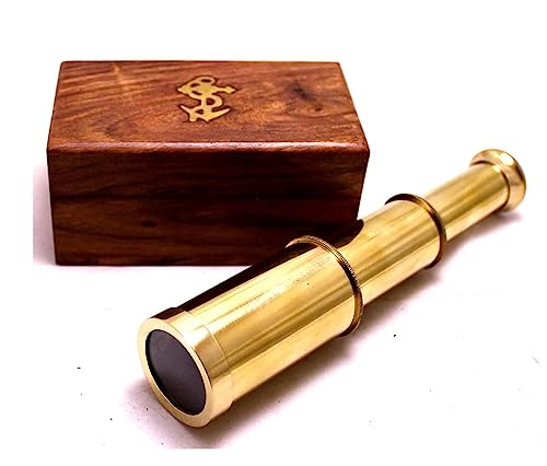Télescope de pirate avec étui en cuir idée cadeau originale pour aventurier