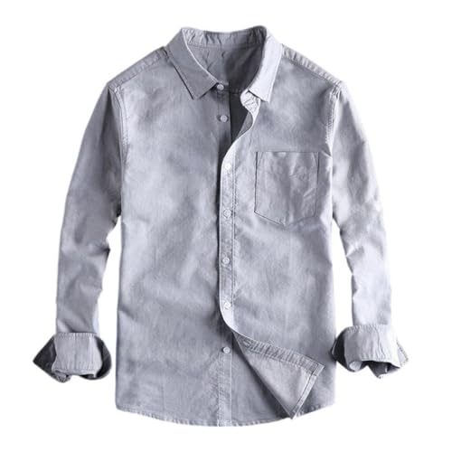 Chemise Oxford homme coton à manches longues coupe droite regular fit
