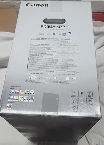 Canon Pixma MX725 All-in-One Multifunktionsgerät (Drucker, Scanner, Kopierer und Fax, USB, WLAN, LAN, Apple AirPrint) schwarz – Bild 3