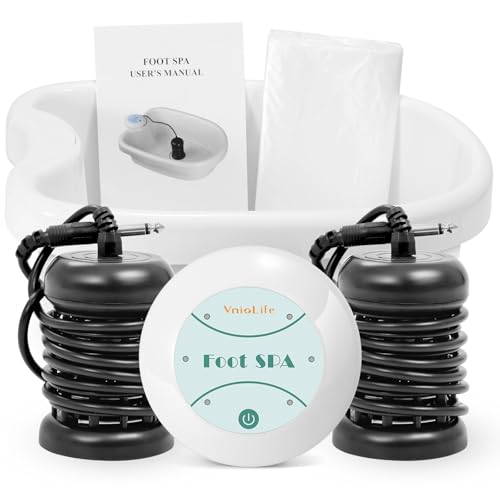 VnioLife Ionic Foot Bath Detox Machine with Bag, Portable Foot Detox Machine, Ionic Foot Spa Ion...