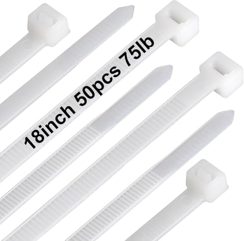 18 inch Zip Ties Heavy Duty, 75 LBS Ultra Exclusive Strong Plastic Wire Ties