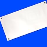 4 Less Co 18x48 Inch Blank Vinyl Banner White Sign with Grommets