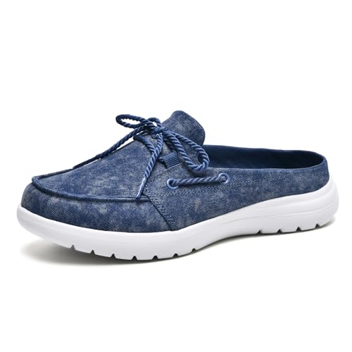Buyrew Mules for Women with Arch Support - Lightweight Washed