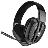 JIMYIU Casque Gaming sans Fil pour PC PS5 PS4 Mac, 2.4G/BT Wireless Casque Gamer, 50hr Batterie, Microphone Anti Bruit pour Ordinateur Portable,Noir