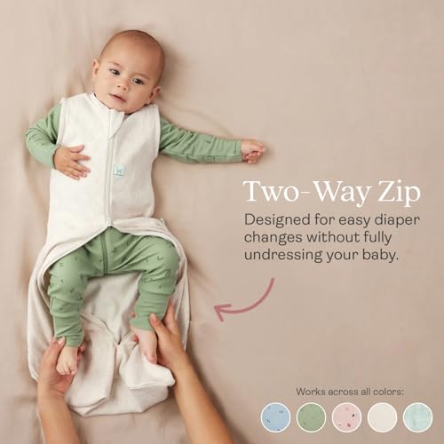 Image of ergoPouch Jersey Sleeping Bag 0.2 TOG - Arms-Out Baby Sleep Sack, Ideal Transition from Swaddling, Slim Fit Keeps Baby Secure & Comfortable, Soft Breathable Fabric (3-12 Months, Willow)