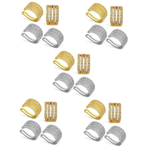 Clips d'oreilles cuivre et cz épais idée cadeau anniversaire pour fille