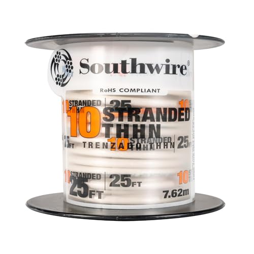 Southwire 22973236 Simpull THHN or THWN2, 10 Gauge THHN Stranded Wire, 50' per Roll, Black - Thumbnail 2