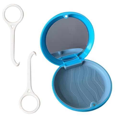 COYUN 1 Piezas Caja Aparato Dental,Aparatos Dentales Funda Organizador,Desnudo Funda Aparato Dental,Caja Ferroso Dentadura Postiza, Puede Guardar los Aparatos Invisibles,con 2 Herramientas Ortodoncia