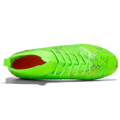 Image of Men's Soccer Shoes High-Top Soccer Cleats Outdoor Breathable Athletic Professional Spikes Youth Boys Football Shoes Unisex