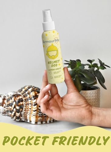 Image of Helmet Deodorizer Spray | Long-Lasting Freshness Upto 7 Days | Nano tech Spray | Eliminates Odor | Perfect for Bikers, Athletes, & Workers (Lemon Grass, 120 ML)