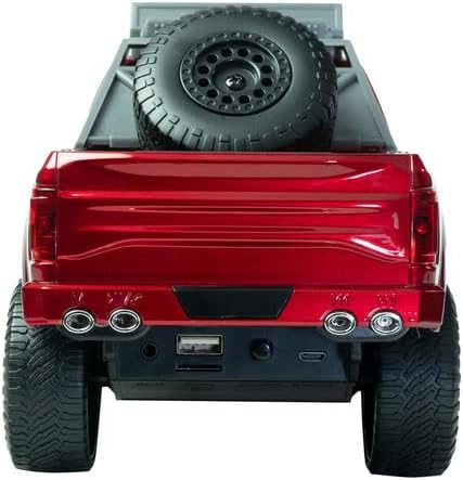 Miniatura 4 de QFX Altavoz de réplica Bluetooth 150 para camioneta, altavoces de 3 pulgadas, enlace manos libres, micrófono integrado, radio FM y luces LED de