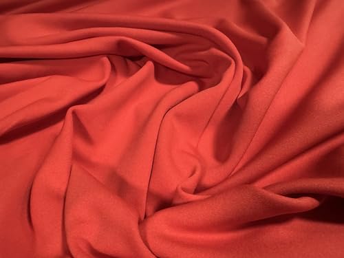 Scuba - Tela de neopreno elástica y elastano, por metro, color naranja sangre