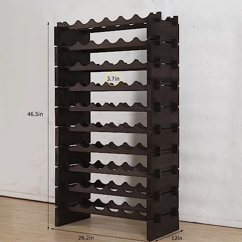 Fdjamy Wine Rack Solid Wood Stackable Storage Wooden Wine Rack Wine Cabinet  thumb #2