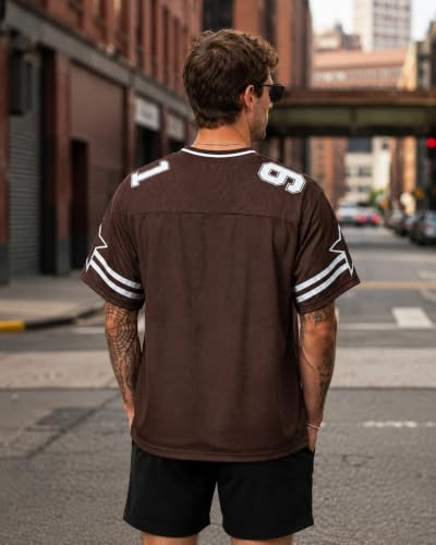 Image of Jersey Shirts for Women Y2k Graphic Tees V Neck Baggy Streetwear Number Oversized T Shirt Summer Tops