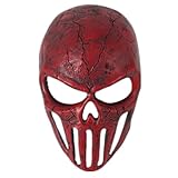 Gbyork The Punisher Cosplay Mask Resin Game Party Halloween Costume Mask Props for Adult (Red)