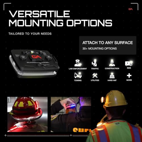Image of Guardian Angel Elite Safety Light IR - Red /Blue /White Front & Red /Blue Rear | Beacon Device. Infrared-hybrid mode, rechargeable, magnetic, hands-free. For Law Enforcement, First Responders, Fire & More.