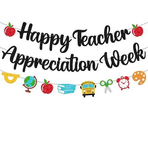 Happy Teacher Appreciation Week Banner Thank You Teacher We Love