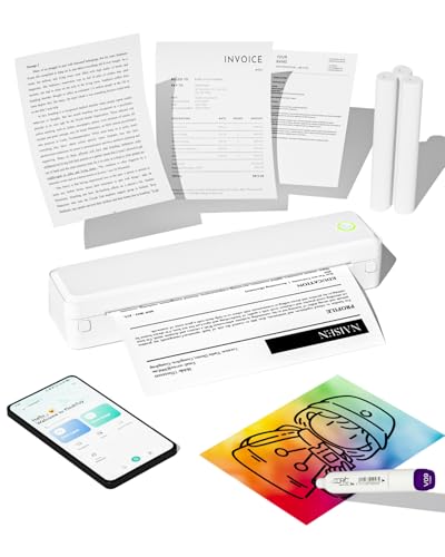 Labeer Portable Wireless Thermal Heat Small Printer 8.5 x 11 Inch Letter A4 Support, Inkless Simple