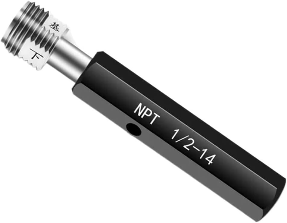 1pcs Taper Pipe Thread Plug Gauge/Thread Ring Gauge Measure Tool NPT1/16-27 1/8 1/2 3/4 3/8-18 1'' NPT2'' 3''(NPT 1I4-18,Thread Head Gauge)