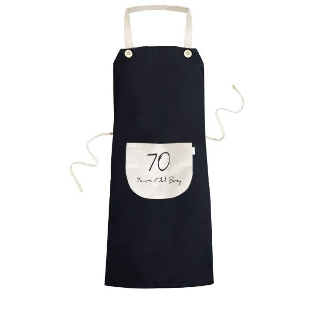 Cuisiner à 70 ans avec le tablier noir beatChong bavoir à grande poche