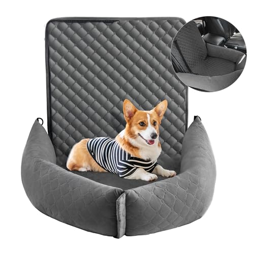 CZL Dog Car Seat for Medium Small Dogs 2-in-1 Dog Bed for Couch Portable Car Seats for Dogs with Anti-Slip Back Dog Bed with Sides Comfortable Dog Sofa Bed Fits Front and Back Car Seat and Sofa