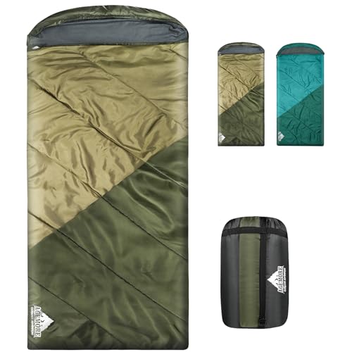 Sac de couchage de camping double et simple pour adultes et enfants léger